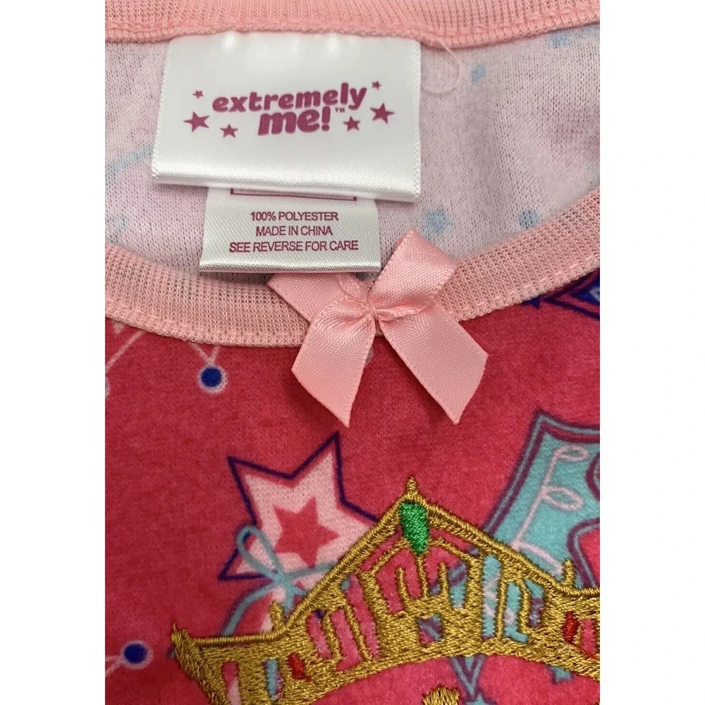 Princess Pajama Embroidered Set Extremely Me Girls' Long Sleeve NWT Size 5-6